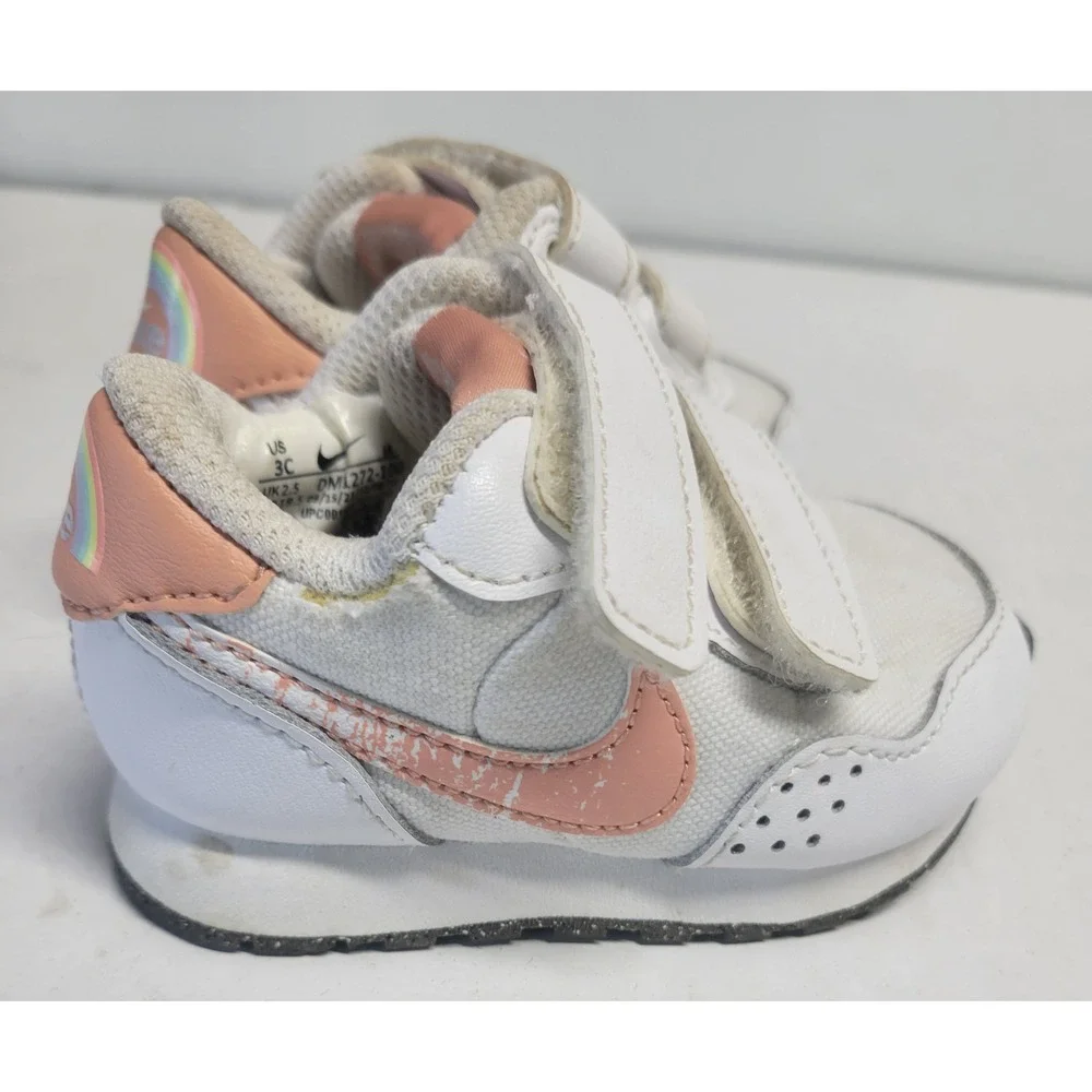 Nike MD Valiant TD Infant Sneakers White Peach Rainbow‎ DM1272-100 Size 3C